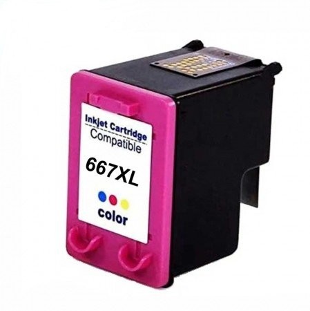 Real Ink | cartucho HP 667 - XL - color - 13ml - compativel - LD60007